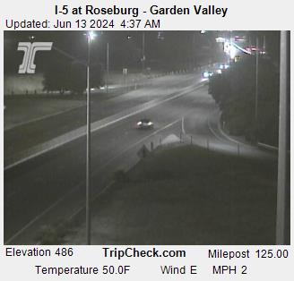 Traffic Cam I-5 at Roseburg - Garden Valley